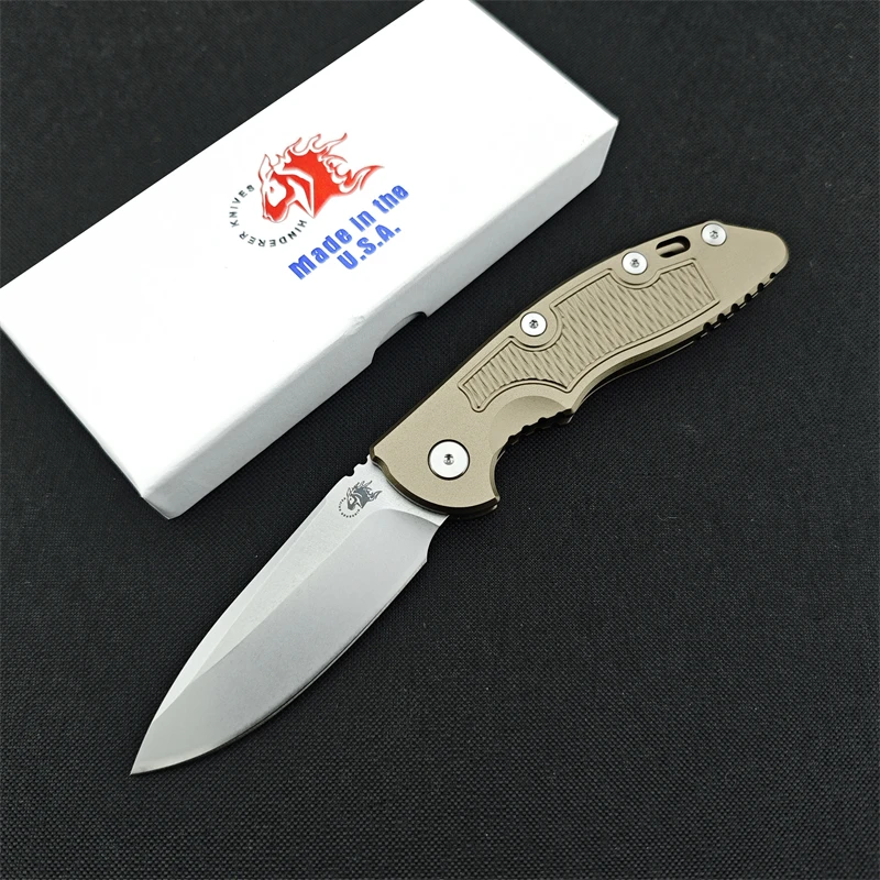 Hinderer XM18 Hunting Tactical Survival Aluminum Handle Outdoor Camping Assisted Flipper Fishing Fruit EDC Tool Knife