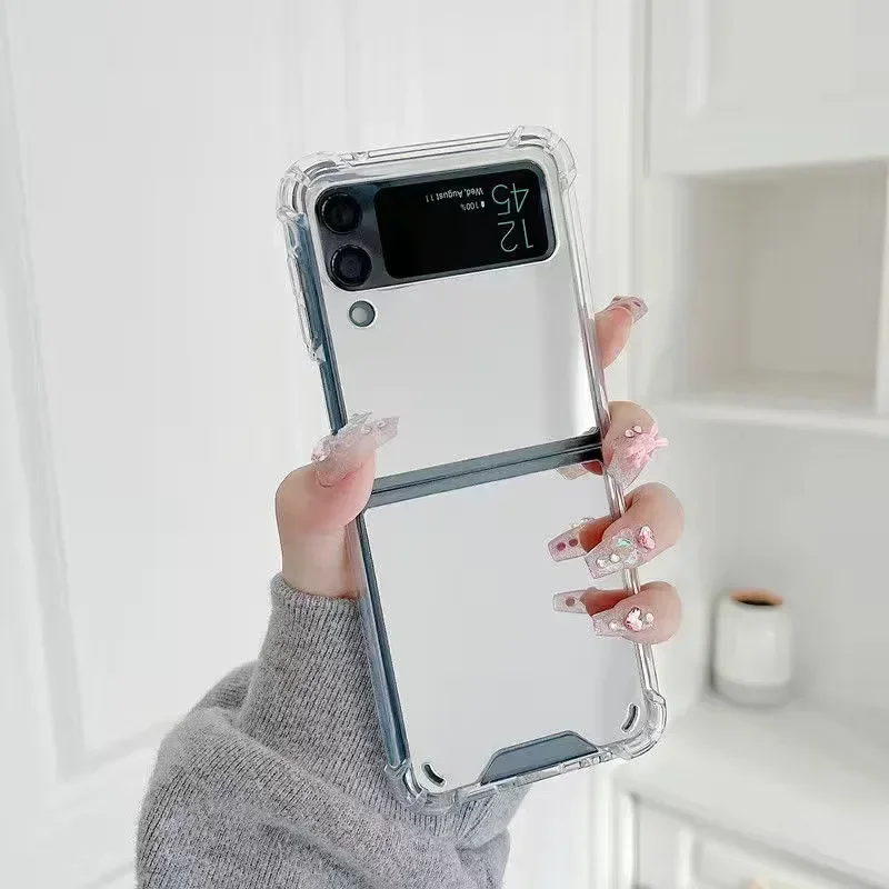 Luxuriöse Handyhülle mit Make-up-Spiegel für Damen und Mädchen, passend für Samsung Galaxy Z Flip 3 4 5 6 7 FE Flip7 Flip6 5G, schlanke, robuste Schutzhülle. – Detail 16