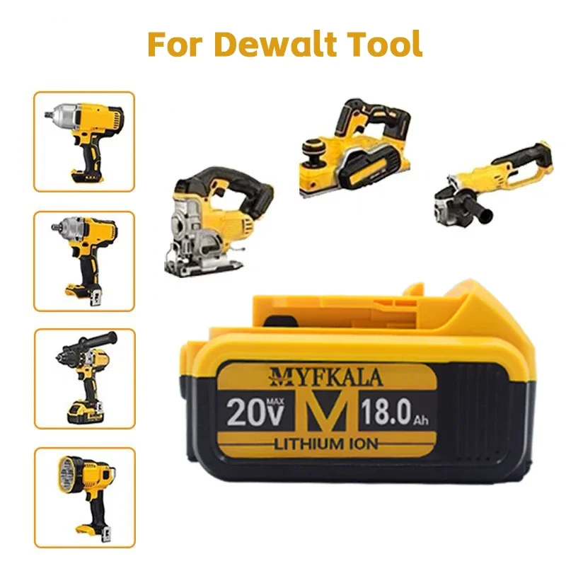 Baterie Dewalt 20V 18000mAh Lithium-iontová náhradní baterie pro Dewalt DCB184 DCB200 DCB182 DCB180 DCB181 DCB182 DCB201 - náhled 2