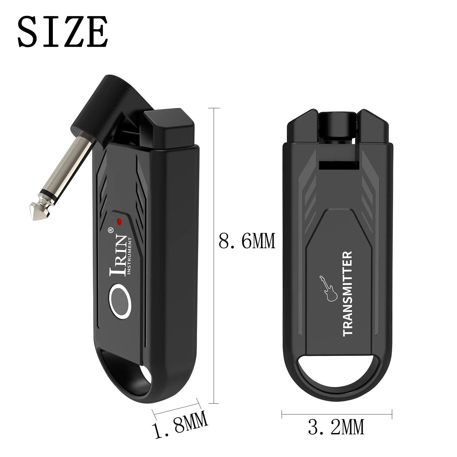 IRIN IN-70 Guitar Wireless System Transmitter Receiver Built-in Rechargeable UHF Wireless Transmitter for Electric Guitar Bass