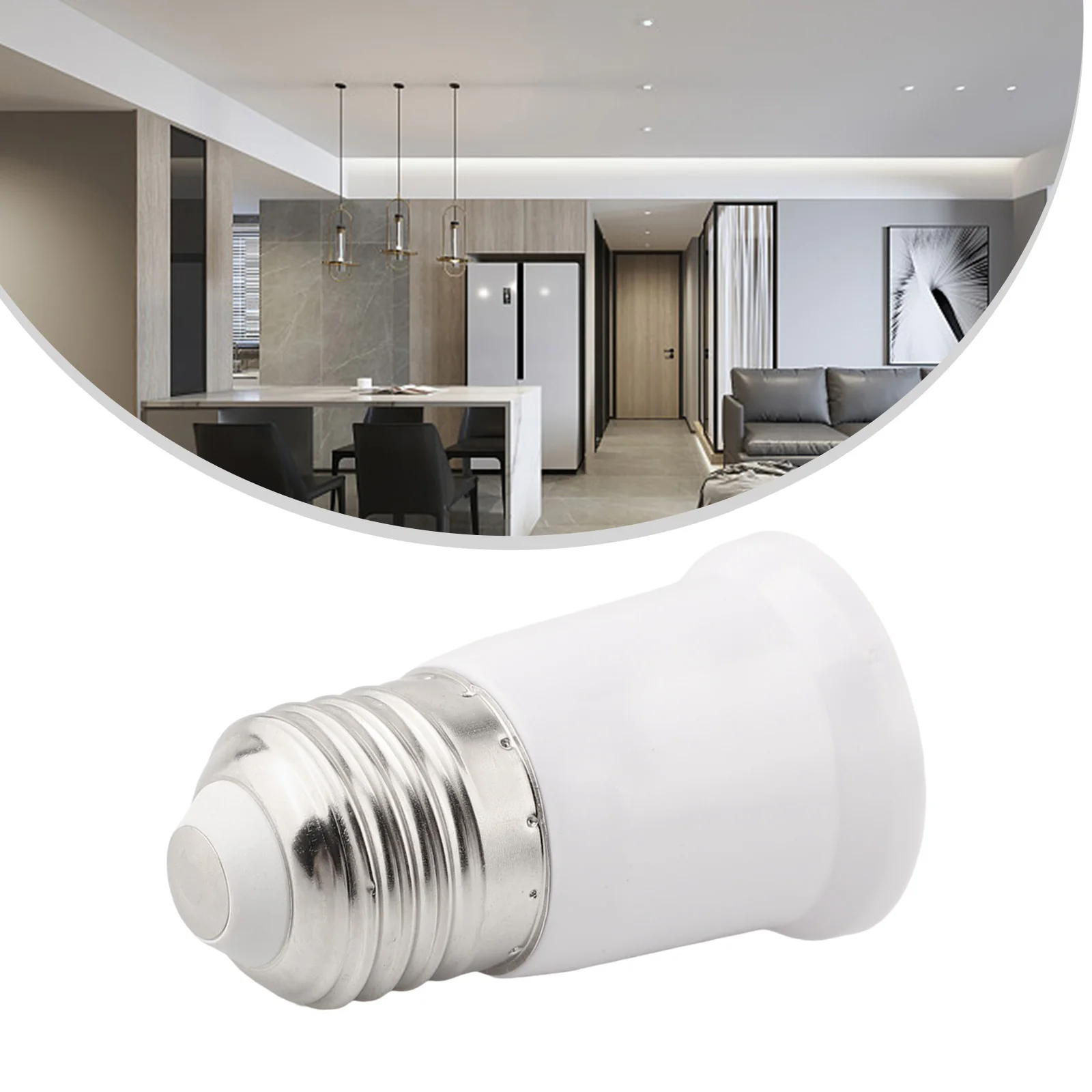 Compatibilidade Nome do produto Extensor de soquete de lâmpada E E Parafuso no adaptador Base de extensão de cm polegadas Características Base de extensão