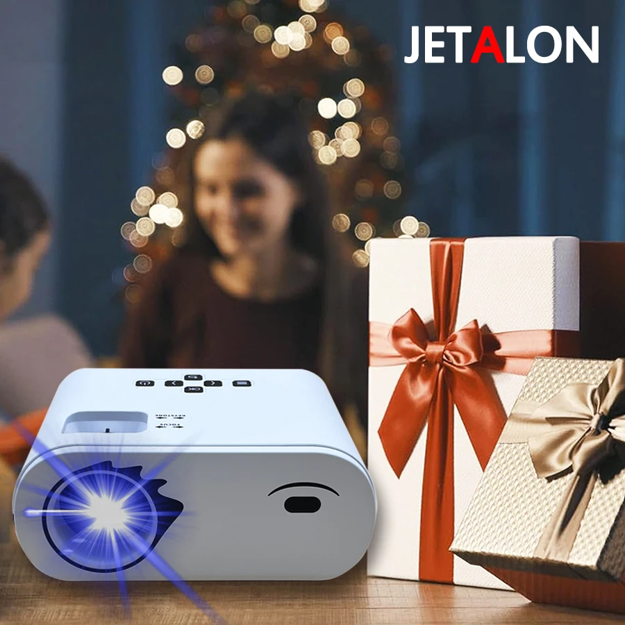 

1080P Mini Projector with Bluetooth Function with USB-C Power Bank Compatibili ty Portable Outdoor Projector On Screen Display