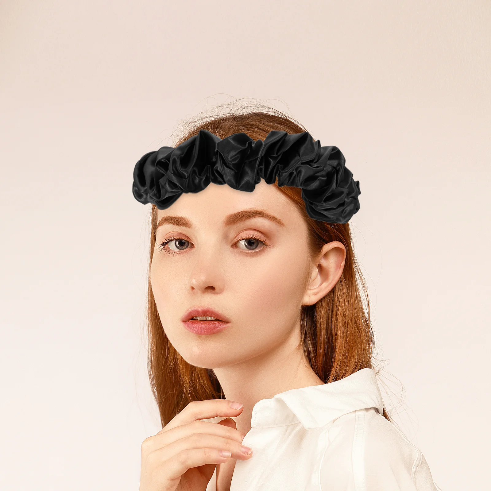 

Soft Satin Headband for Women Makeup Face Wash Shower Spa Elastic Non Slip Accessory Makeup Headband Women Headbands