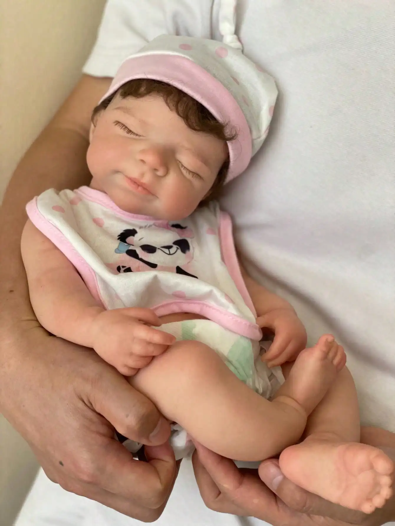 Saskia 18 pollici Pascale Silicone neonato bambola fatta a mano realistica 3D dipinta pelle Reborn Girl