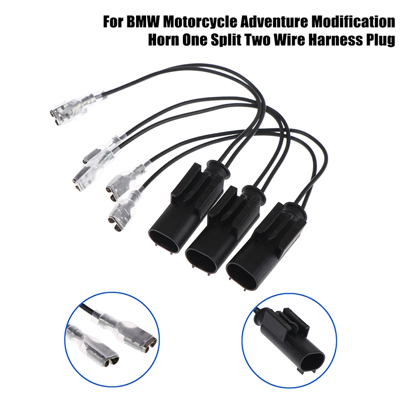 1/3Pcs For  Motorcycle Adventure Modification Horn One Split Two Wire Harness Plug Accesorios Para Vehiculos Car Audio Cable