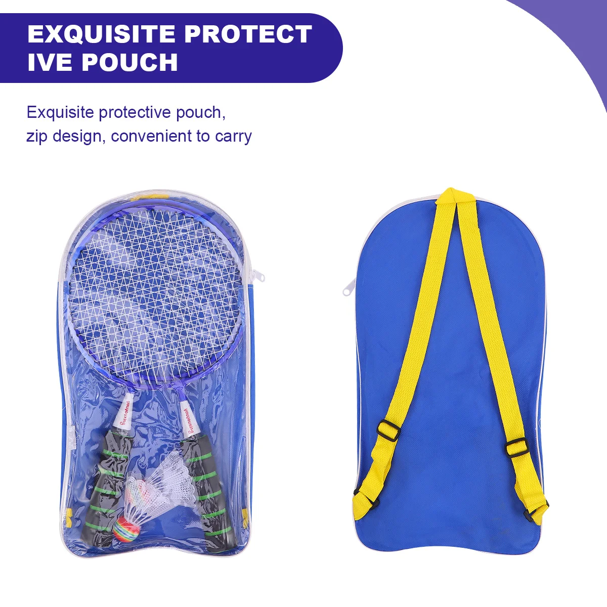 

1Set Children Badminton Set Portable Light Racket with Enhanced Durability Smooth Color Finish Ideal for Outdoor Sports