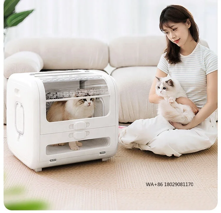 

Smart Temperature Control 100L Large Capacity Pet Hair Dryer for Cats Small Dogs Pet Dryer Box Ultra Quiet Dog Hair Dryer