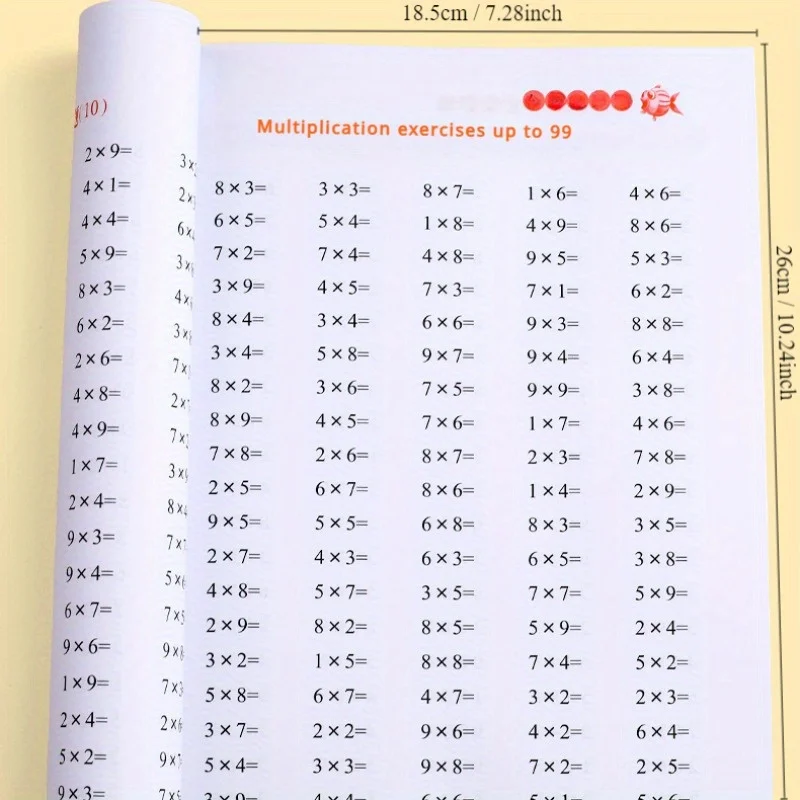 Libro de ejercicios Times Tables: multiplicación y división dentro de 99 - Ejercicios para memorizar el trabajo matemático de la tabla de multiplicación