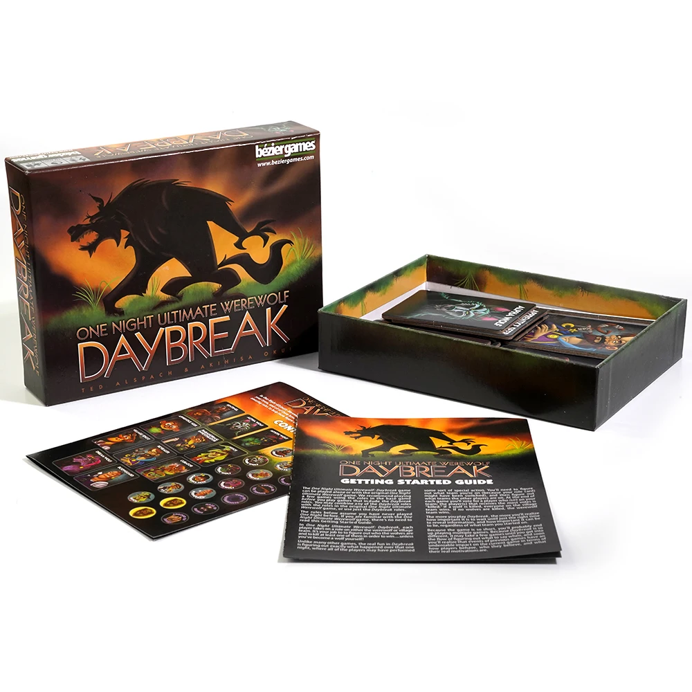 One Night Ultimate Daybreak Grande gioco di carte per famiglie Gioco veloce e divertente Ruoli nascosti Bluffing Ultimate Party Game