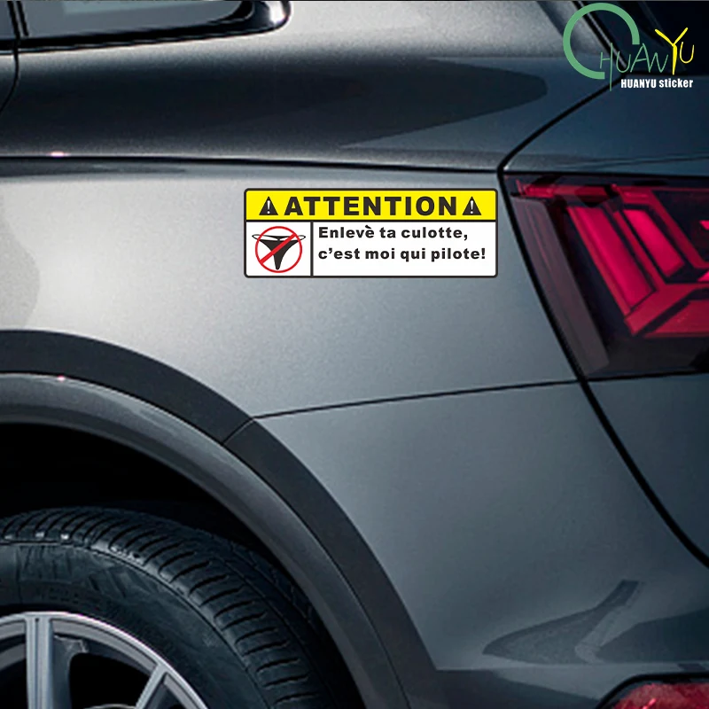 Panties Thong Attention Warning Strip Car Stickers Motorcycle Bike Car Bumper Window Racing Vinyl Surf Laptop Decals