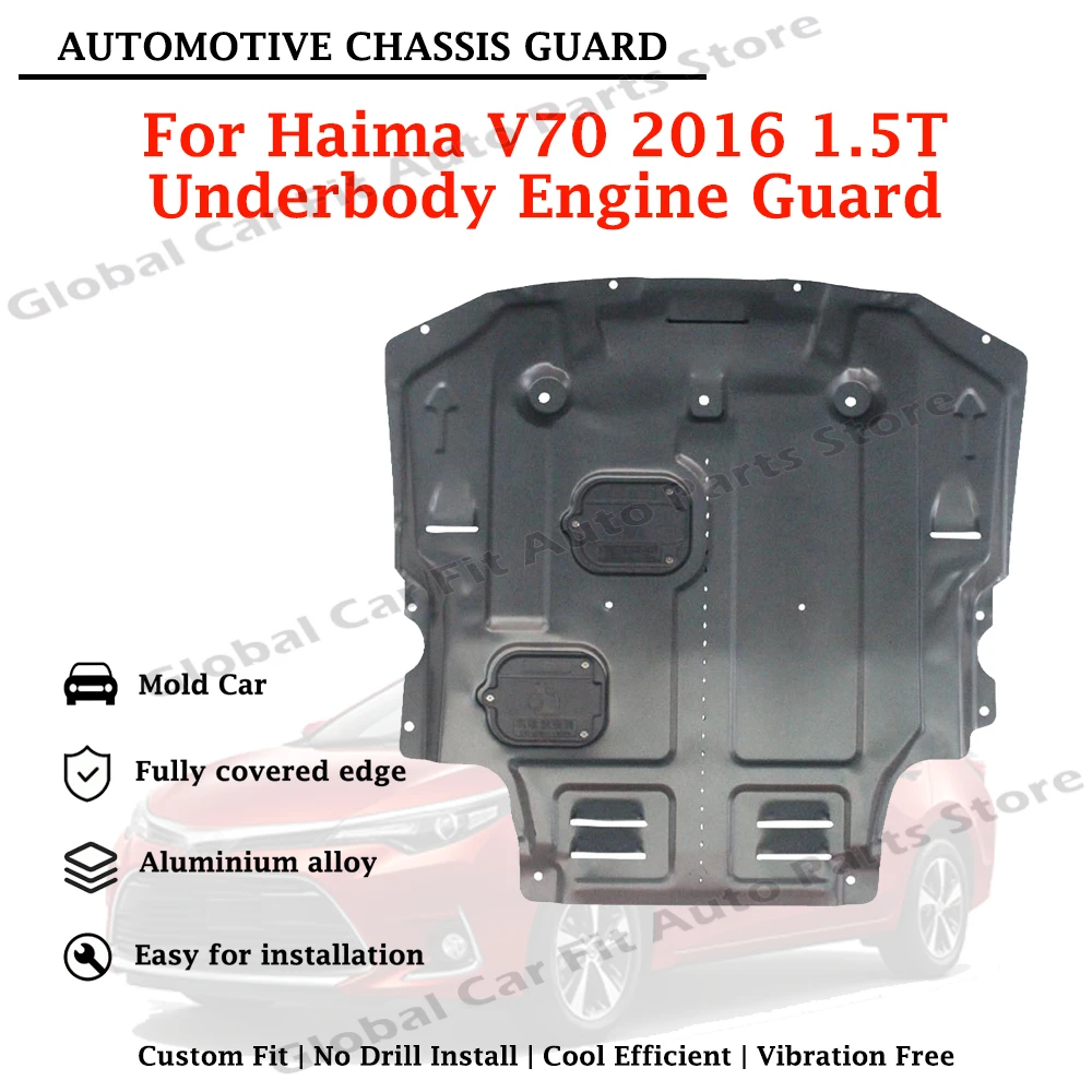 Under Engine Shield Lower Engine Cover Engine Skid Plate For Haima V70 2016 1.5T No Drilling Bottom Protector Splash Shield