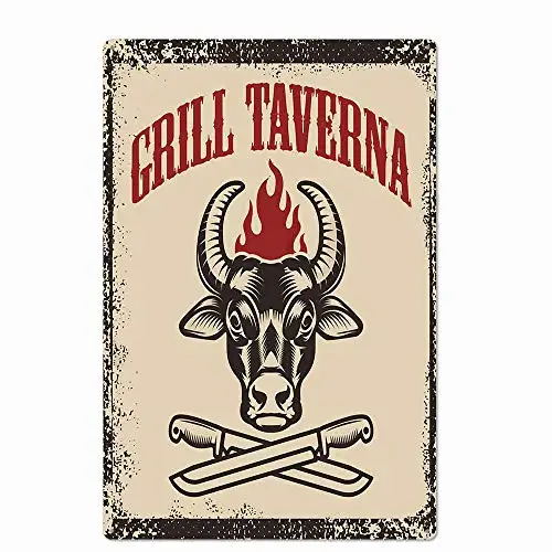 Barbecue Master Dad's BBQ Zone Fast Food Retro Metal Tin Signs Pub Kitchen Home Grill Vintage Wall Decor 8x12 Inch azx-14