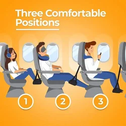 Travel Rest Hanging Footstool with Adjustable Straps Multifunctional Portable Hammock Footrest for Home Office Outdoor Airpalne