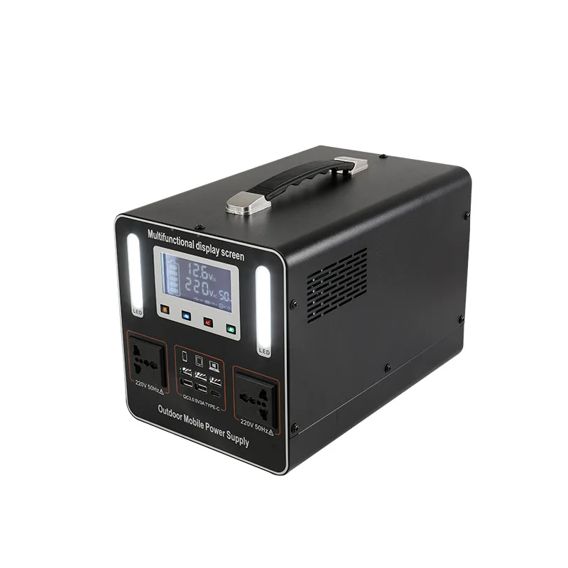 200W 240Wh Custom Solar Power Station, Lead-acid Battery AC Output, Car Jump Starter Wireless Charging Camping Supply