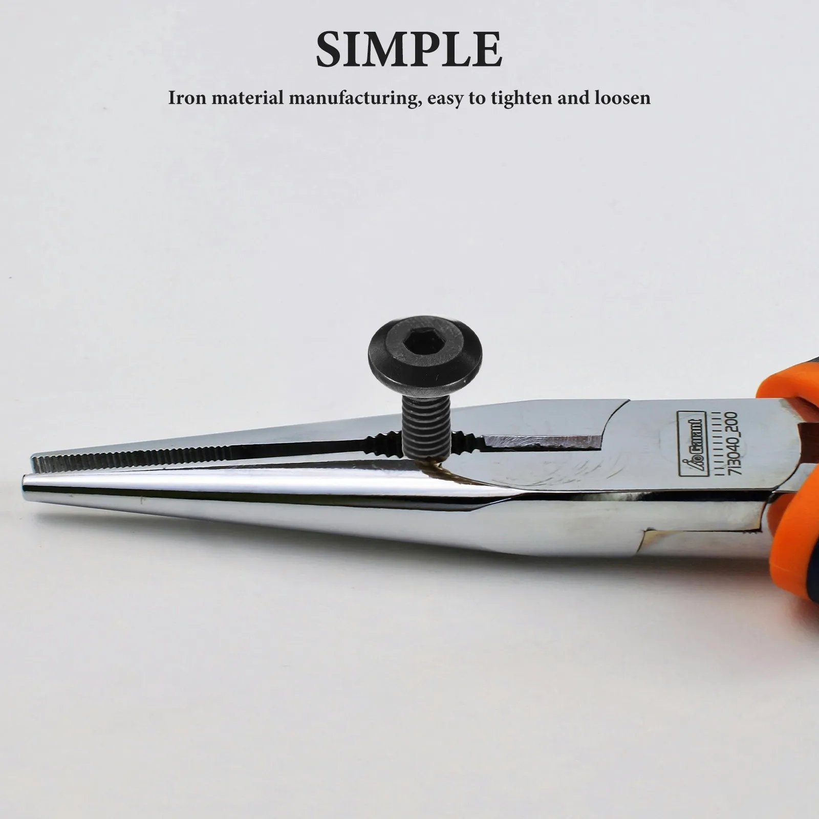 

20 комплектов черных железных крепежных винтов с гайками и гнездовым креплением для стабильной установки мебели и шкафов, фурнитура с защитой от ослабления