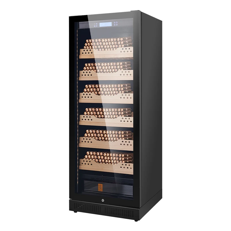 Armário de Charutos de Luxo com Grande Capacidade, Refrigerador Compressor e Umidificador