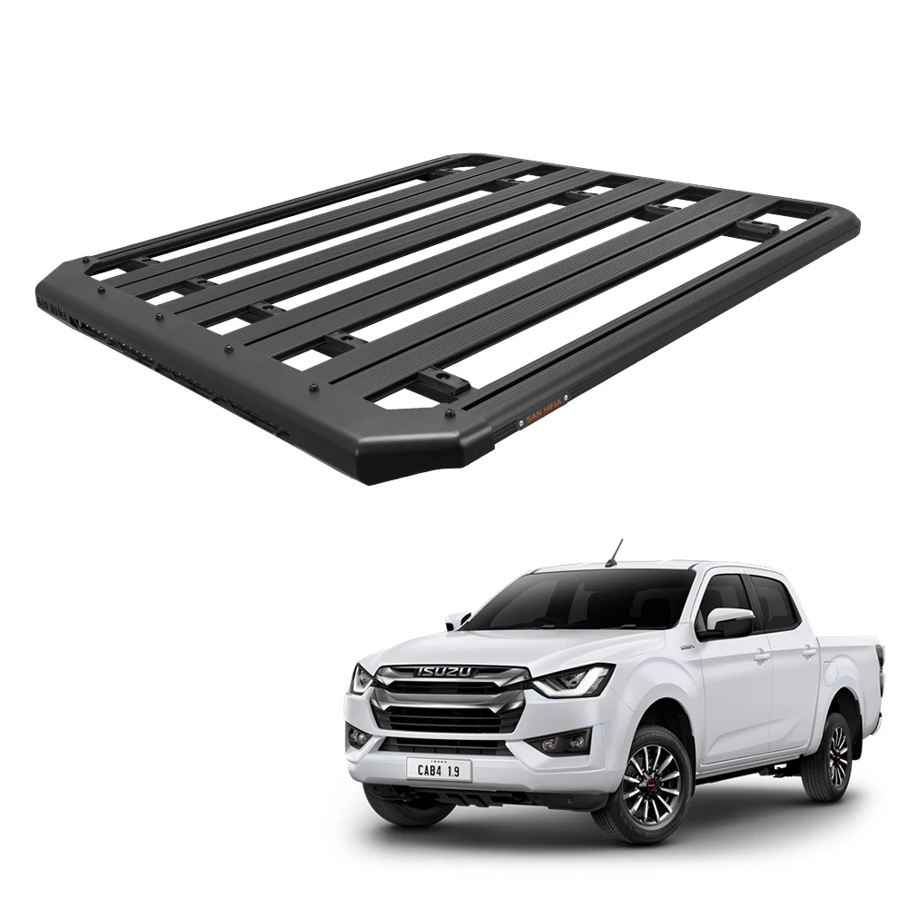 

Universal Cargo Carrier Flat Platform Roof Rack Luggage Carrier In Built 28'' LED Light Bar For ISUZU D-MAX 2015+