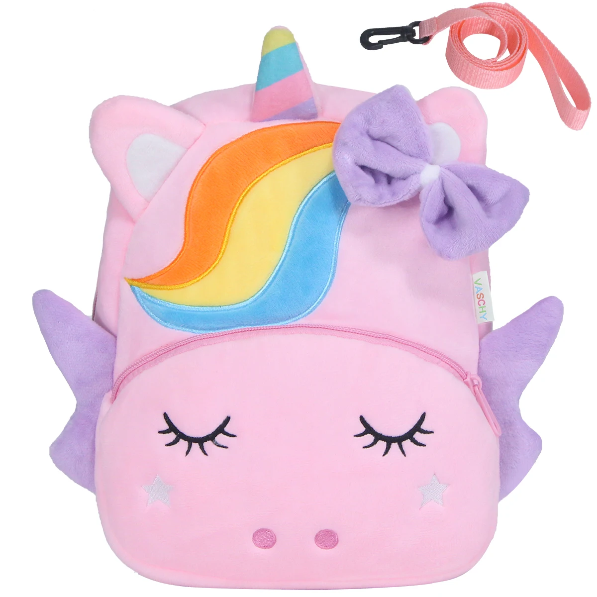 

Toddler Backpack Leash, Girls Cute Plush Animal Small Daycare Backpack for Little Kids Pink Unicorn