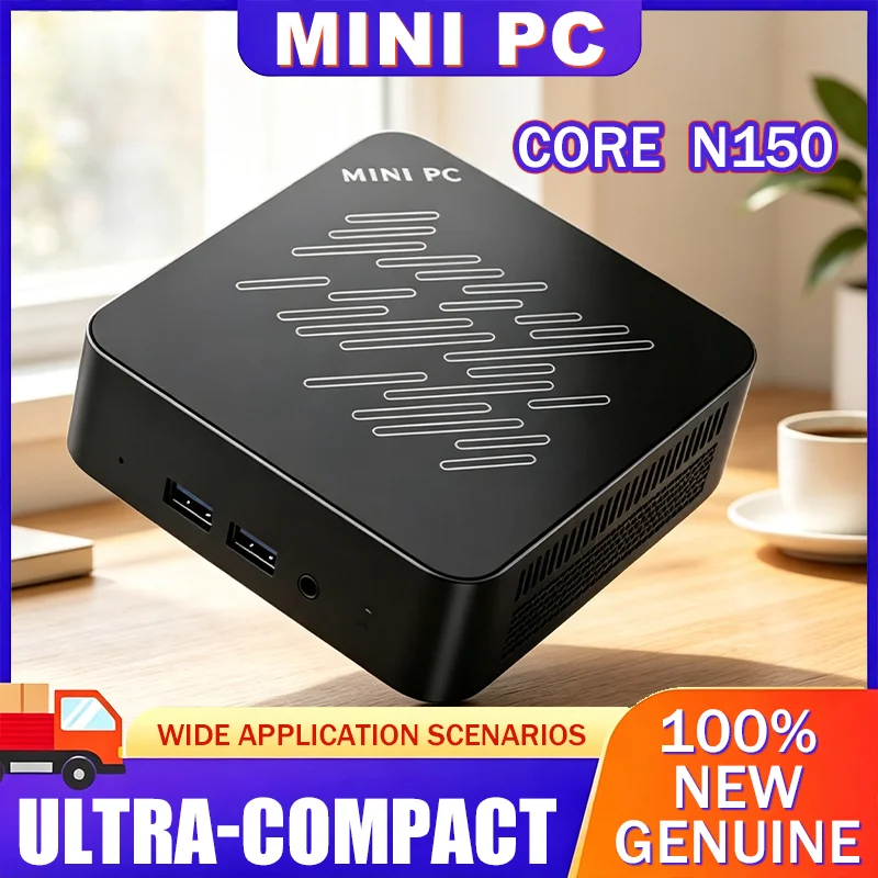 2026 Portable Mini Gaming PC Intel Core N150 16GB 2TB SSD 4K FHD Output WiFi6 Bluetooth High Performance Desktop