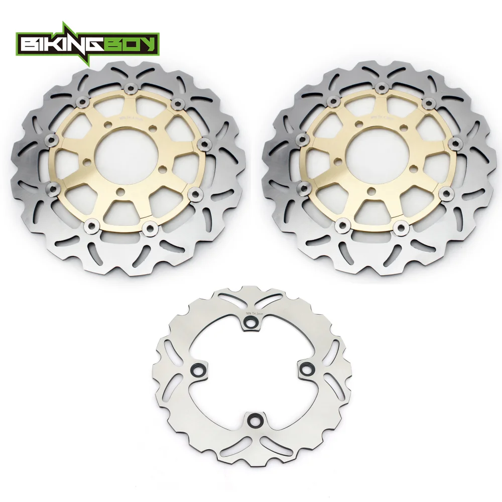 BIKINGBOY For Kawasaki ER-6F Ninja 650 R ER-6N 06-16 KLE 650 Versys 07 08 09 10 11 12 13 14 Front Rear Brake Discs Disks Rotors