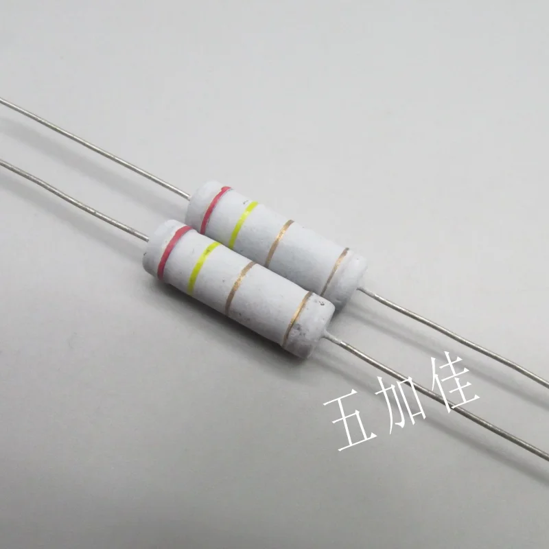 10-100pcs MOF 5W 2.4R 2.4 ohms 5% 8 * 24 through-hole color ring copper pin infinite metal oxide film resistor