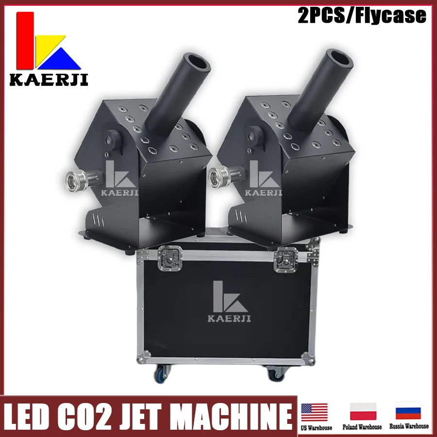 maquina led co2 jet para iluminacao cenica maquina de nevoeiro frio mangueira de gas co2 livre jet canon efeito palco iluminacao dj flycase pcs 01