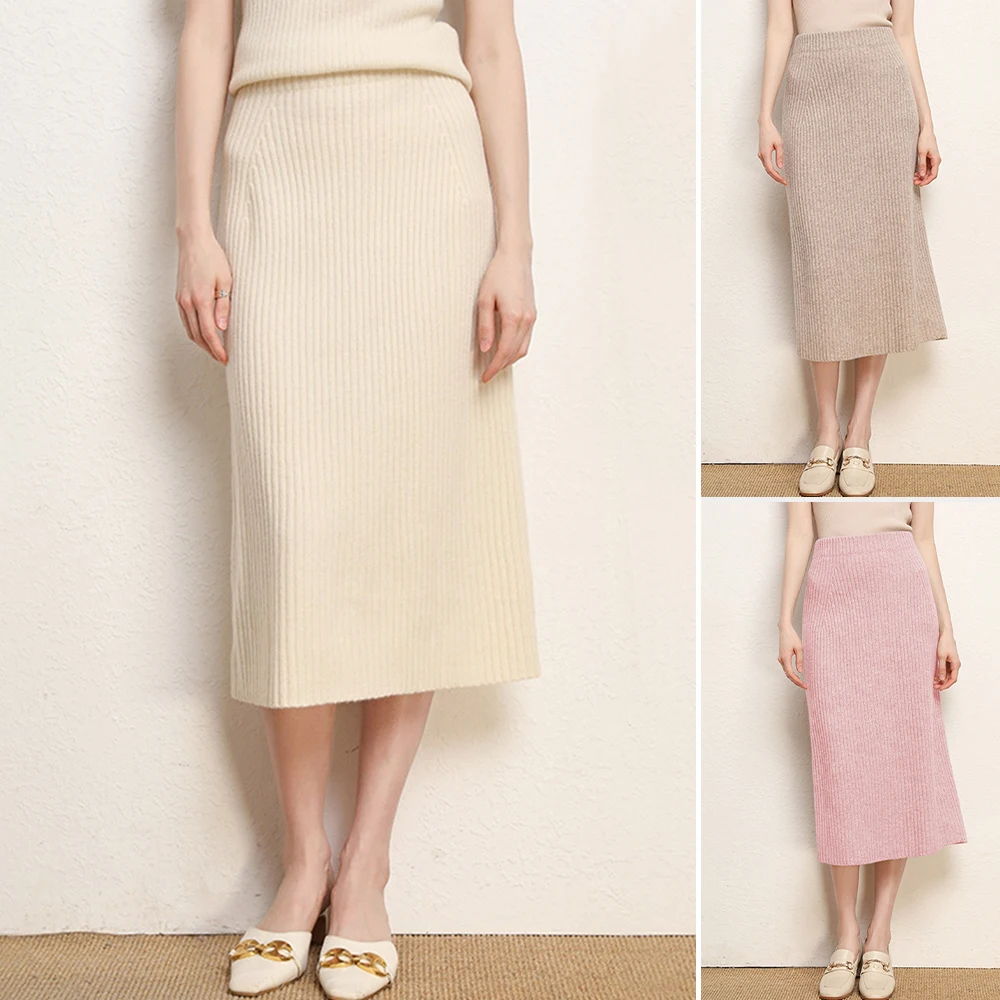 

Mia Muse Boutique Plain Midi High Waist A-Line Daily Basic Skirts Women's Skirts 2025 Summer Comfortable
