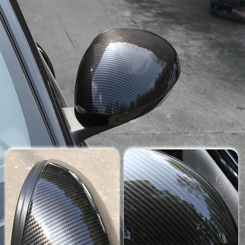 ل 2016-2019 ألفا روميو جوليا ABS سيارة مرآة الرؤية الخلفية غطاء الديكور غطاء الكسوة ملصق اكسسوارات السيارات الخارجية #4