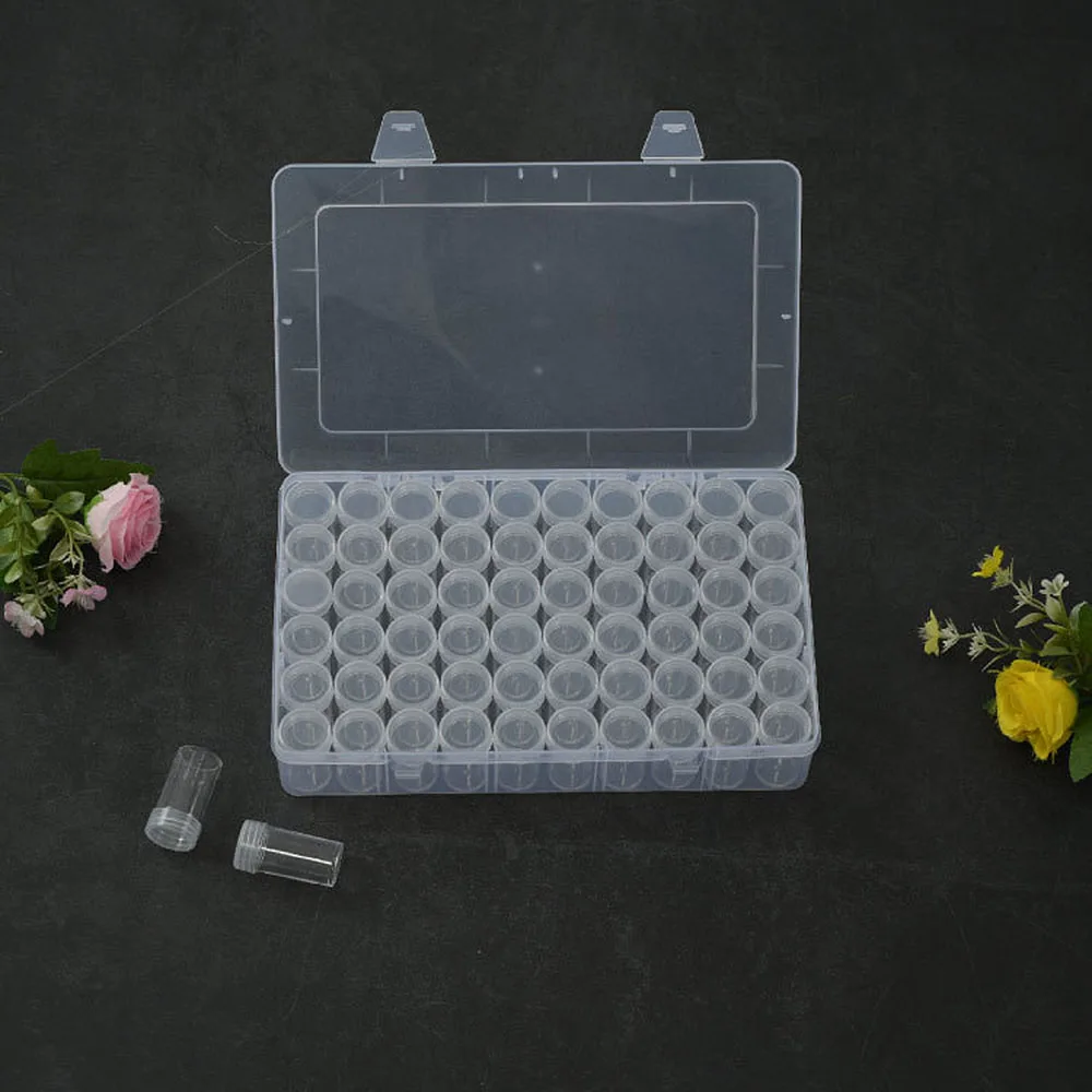 24/30/60 Bottles 5D Diamond Painting Tools Storage Box Diamond Painting Accessories Tools Bead Mosaic Storage Container Case