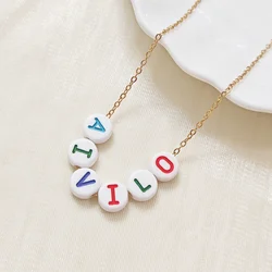Name Necklace, Personalised Beaded Name Necklaces, Gold name Necklace, Letter Beads, Birthday Gift Ideas, Beaded Jewellery, XO J