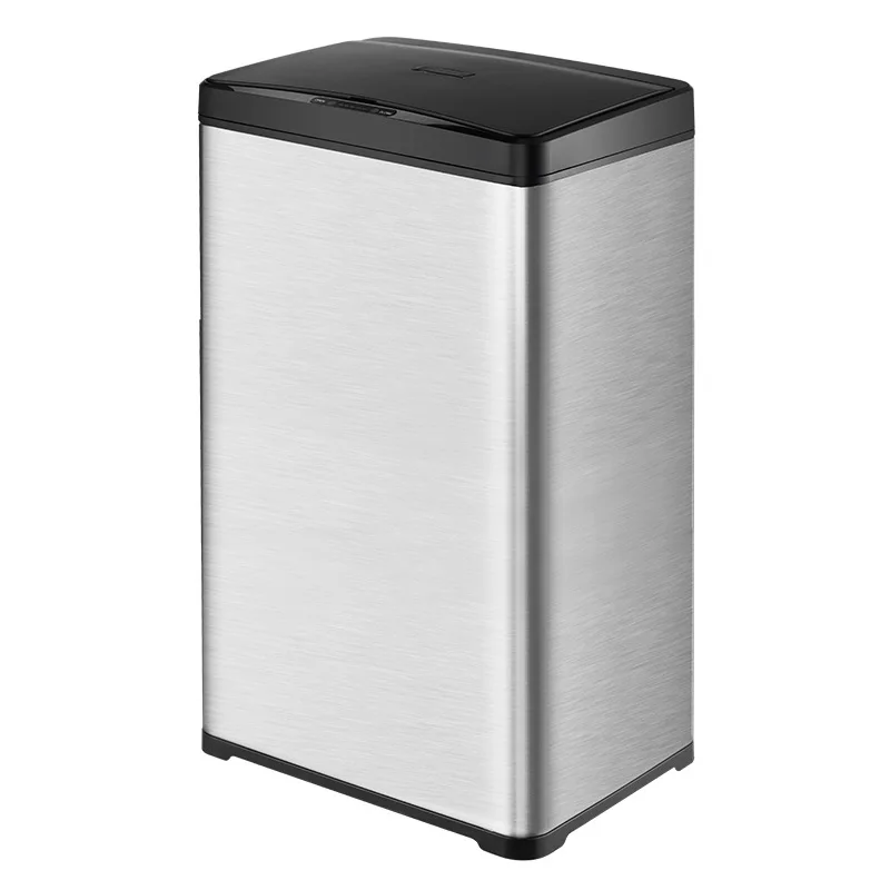 

Intelligent induction trash can 40L stainless steel trash can kitchen large size commercial hotel
