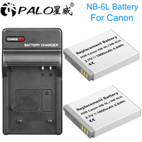 1800mAh 3.7V NB-6L Camera Digital Battery For Canon PowerShot D Series D30 S Series S200 IXUS series 330HS 310HS SD series 35001