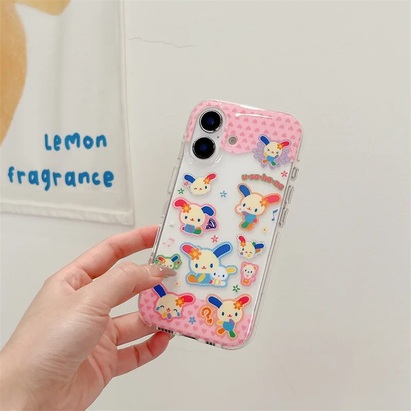 قوس قزح زهرة أرنب الدوبامين سعيد الأرنب الفن قضية الهاتف آيفون 16 15 14 13 12 برو ماكس حافظة لطيف الحلو الفاخرة الكرتون غطاء