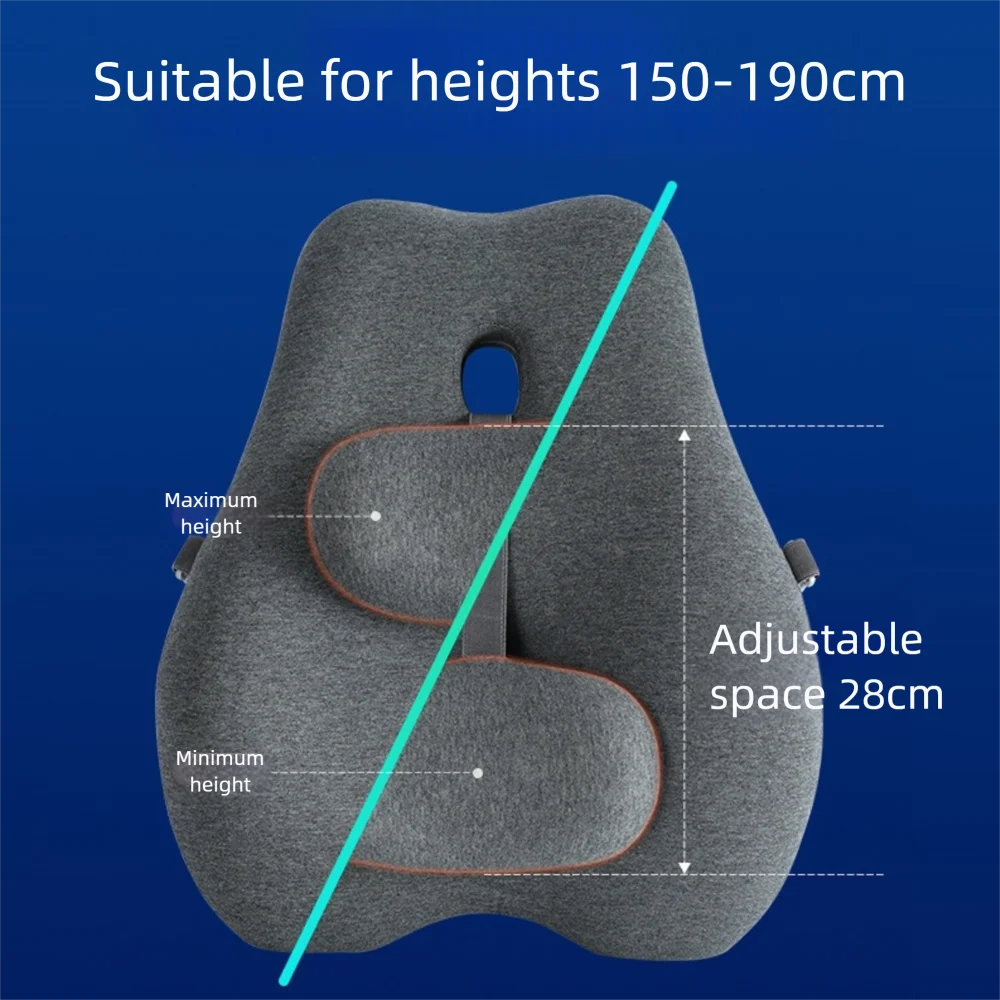 

New Memory Cotton Waist Pillow Adjustable Convenient Waist Protector Back Cushion Lumbar Pillow Office Seat