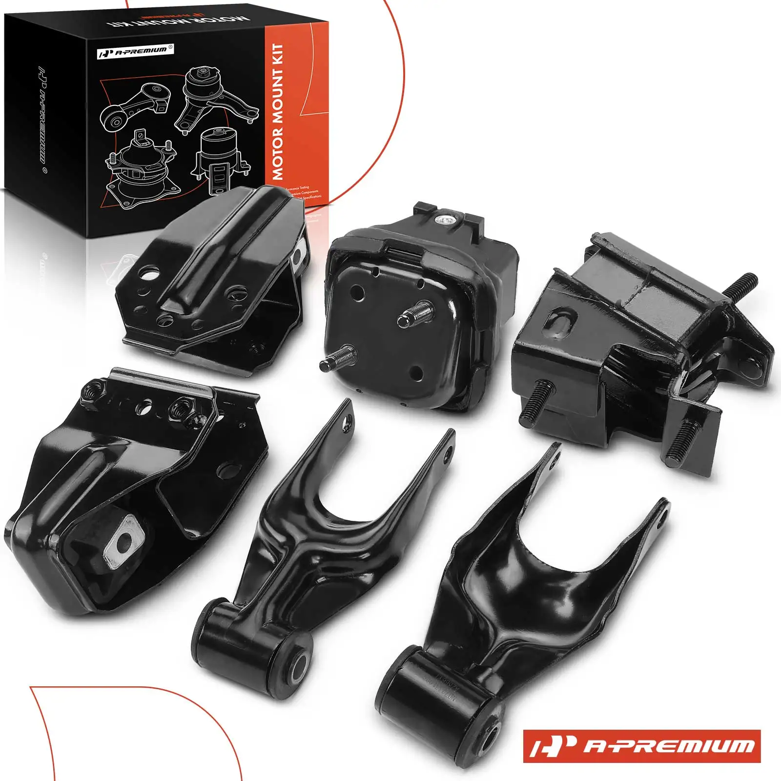 A-Premium 6pcs Front & Rear Engine Mount & Torque Strut Mount & Bracket for Buick LaCrosse Allure 2008-2009