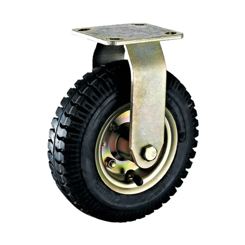 Xintu caster inflatable wheel 8 inch 10 inch pneumatic tire rubber caster trolley wheel silent heavy wheel