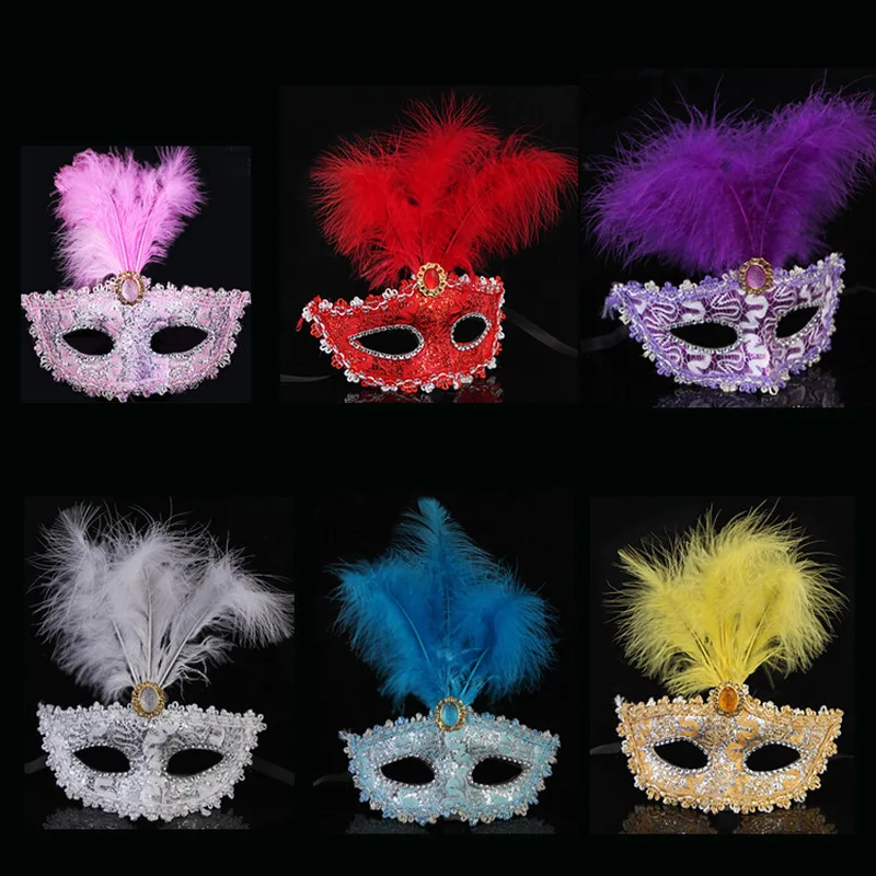 Wholesale High Quality Halloween Lace Venetian Mask Masquerade Carnival Masked Ball Fancy Dress Costume New 8 Style