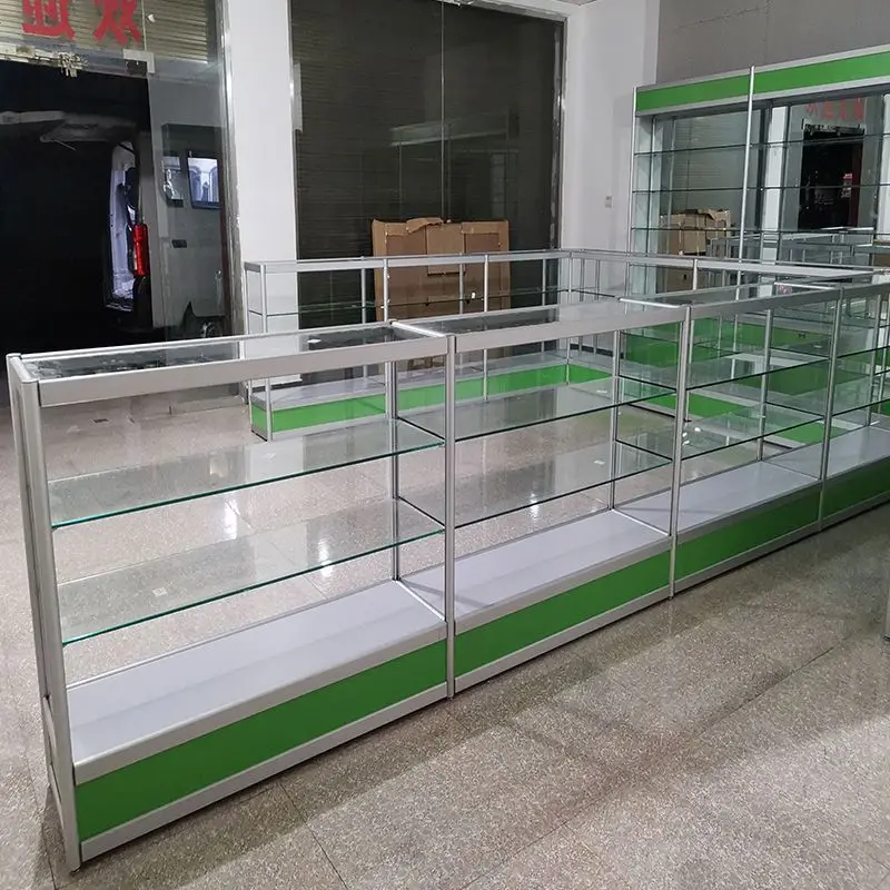 custom，Customized Medical Retail Pharmacy Store Glass Showcase Pharmacy Shop Interior Counter Design Furniture