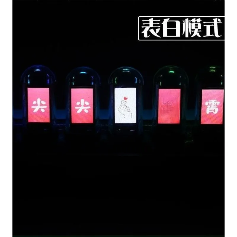 CyberPunk Led pseudo-glow tube rgb digital clock destiny stone door e-sports creative table with ambient light