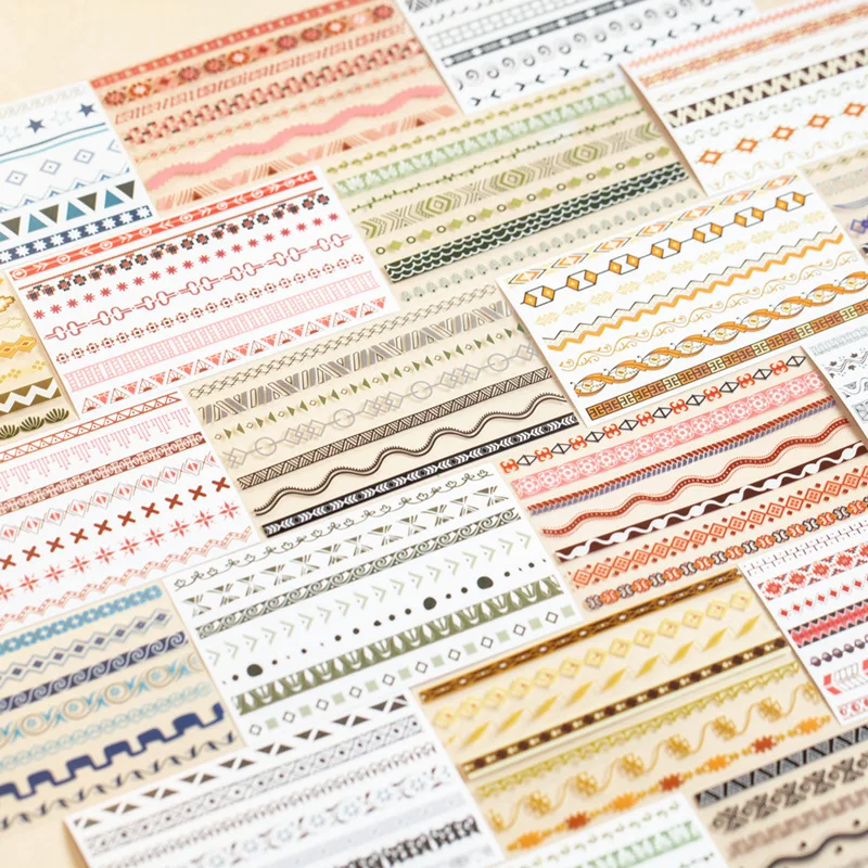 1PACK/2PACK Dual Material Decor Sticker Book Gap Series Journal DIY Decor Sticker Set 4 Pcs Set