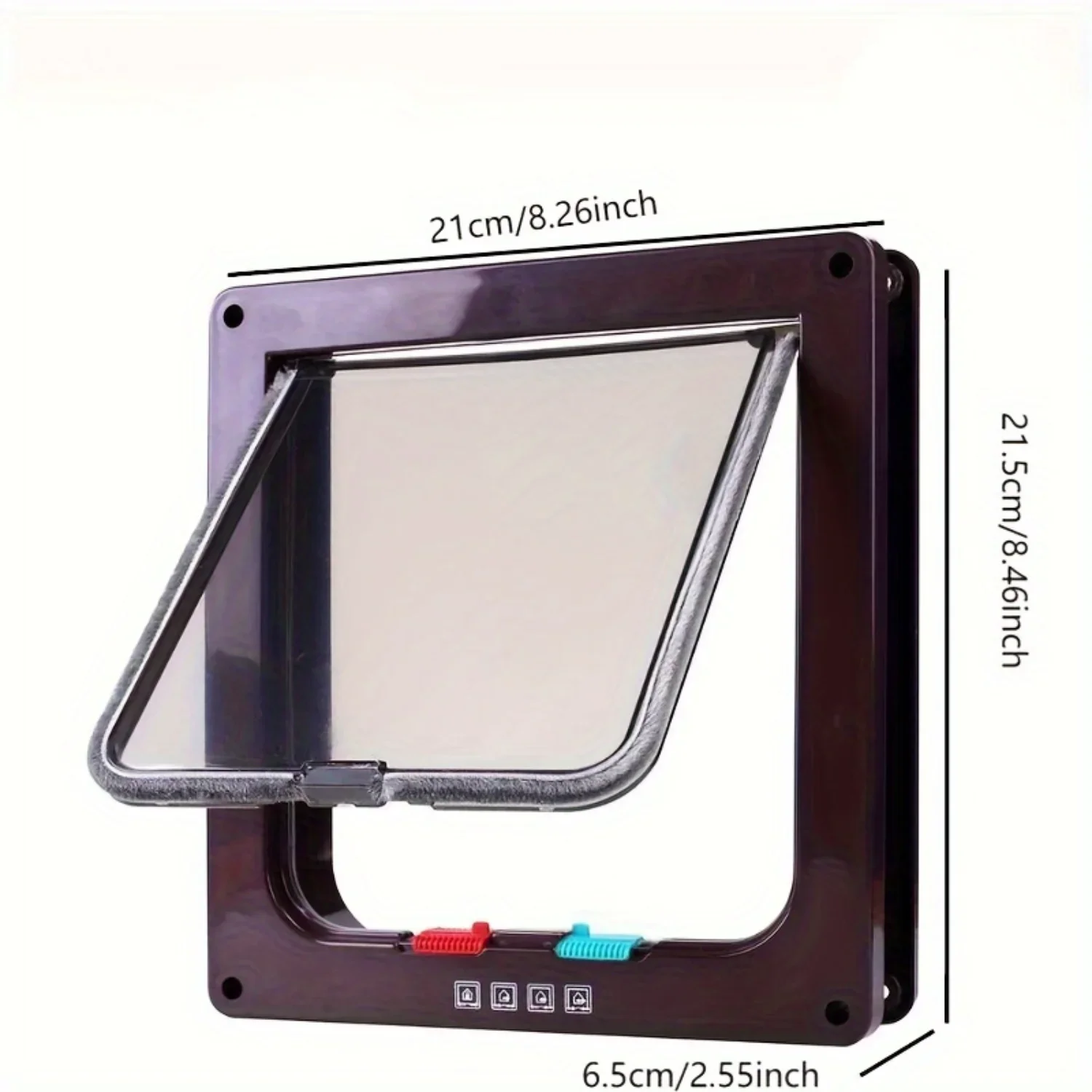 Дверь с откидной крышкой для собак и кошек с 4-сторонним замком, ворота для домашних животных, защитная дверь с откидной крышкой для животных, пластиковые ворота для маленьких собак, кошачьи ворота, дверные ворота для домашних животных