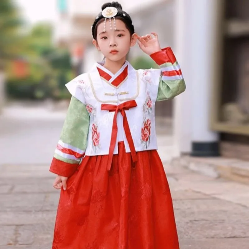 

2025 Creative New Girls' Traditional Korean Costume Dance Costume Children's Ethnic Korean Costume Performance Costume LI088