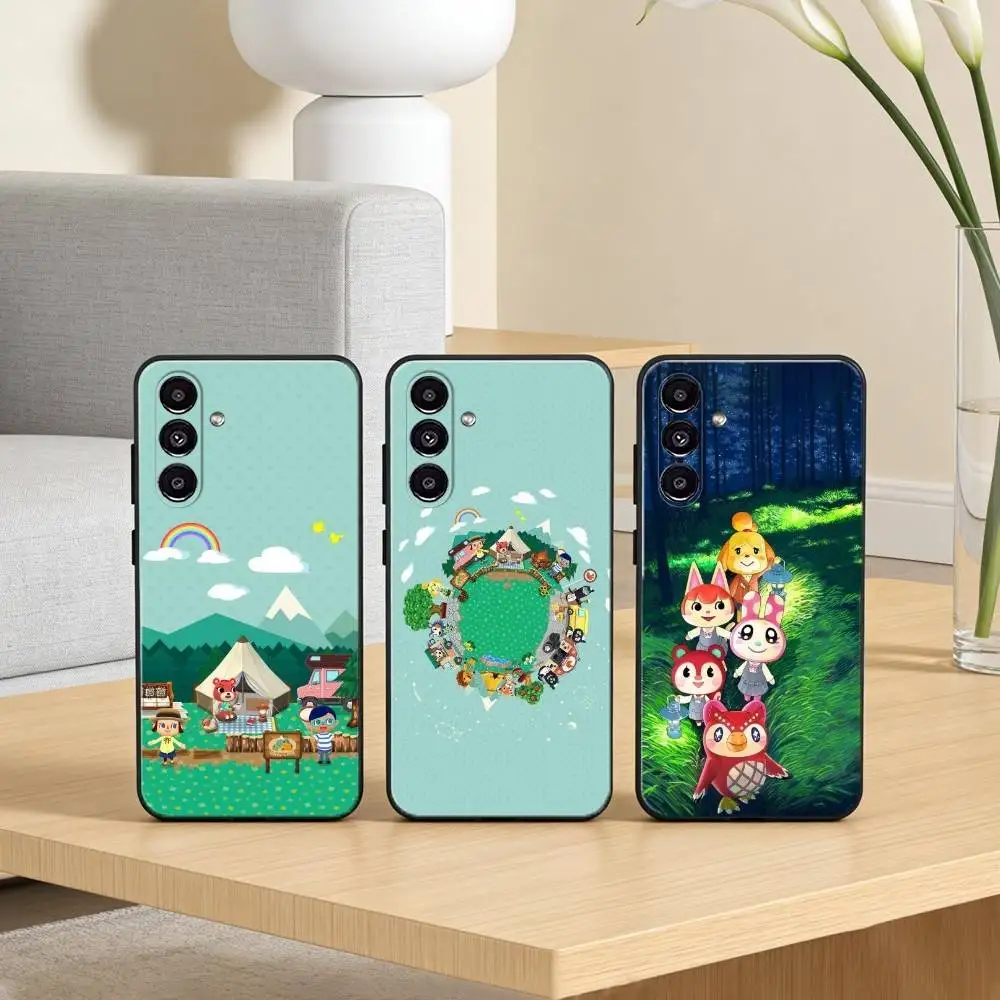 Game A-Animals C-Crossing Phone Case For Samsung Galaxy A13,21s,22,31,32,52,53,71,72,73,Soft Black Cover