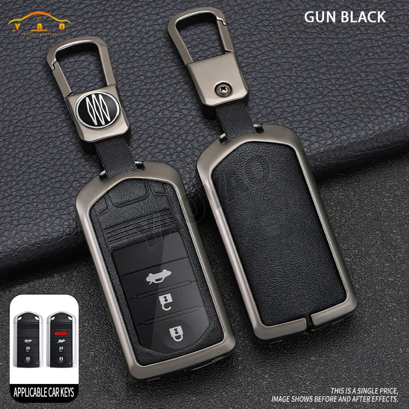 

Zinc Alloy + Leather Car Key Case For Acura ILX RDX ZDX TL 2009-2015 Remote Key Holder