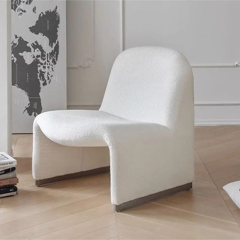 

lamb wool single sofa chair Internet celebrity light luxury simple designer hill chair small apartment living room