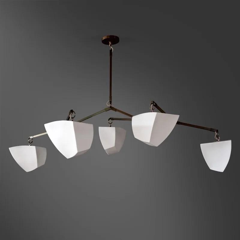 Wabi Sabi مستوحاة من السيراميك الأبيض قلادة مصباح الملمس الطبيعي النحاس الأسود الفضة عكس الضوء الأسقف بريق فيلا