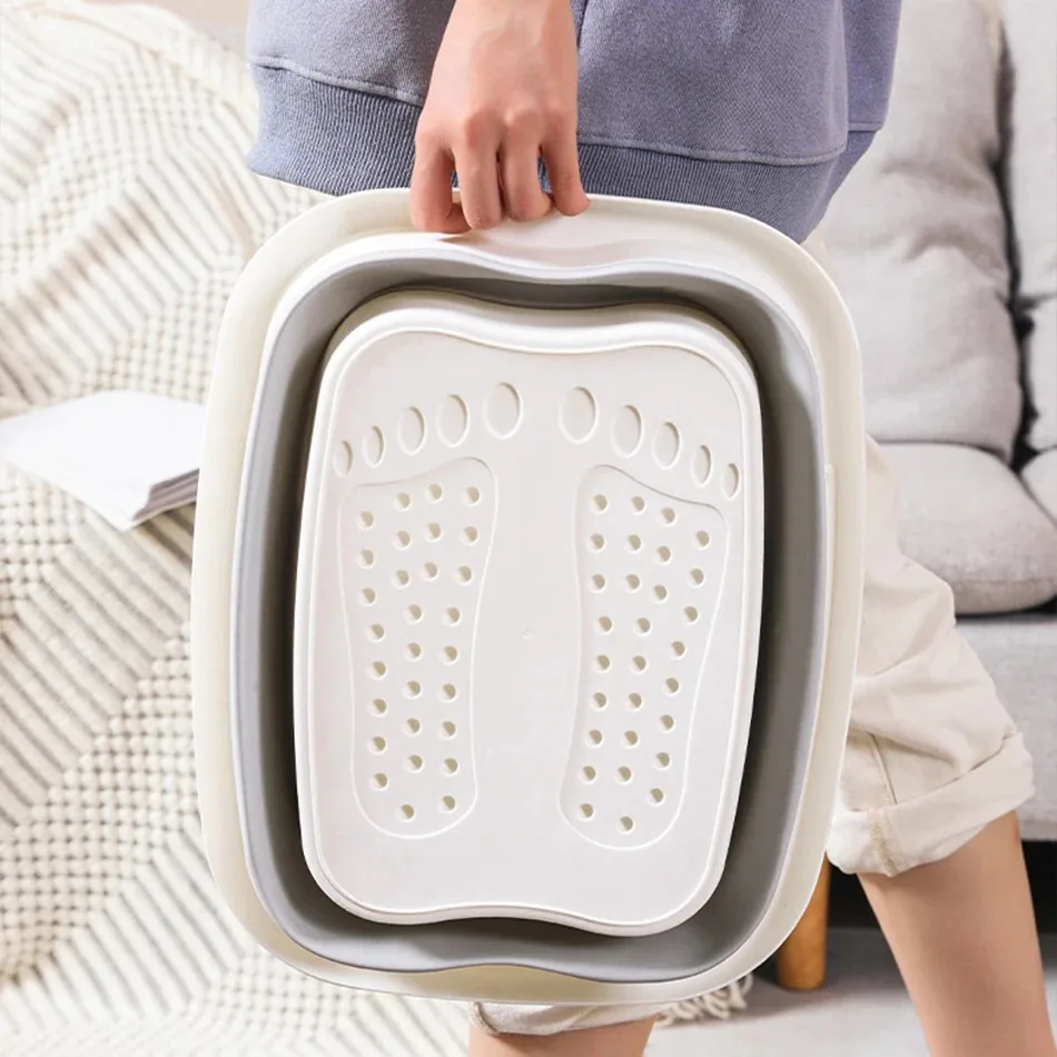 Foldable Foot Bath Tub–Portable, Covered Basin With Ergonomic Design, Silicone Thickening Suitable For Travel And Home Use - view 4