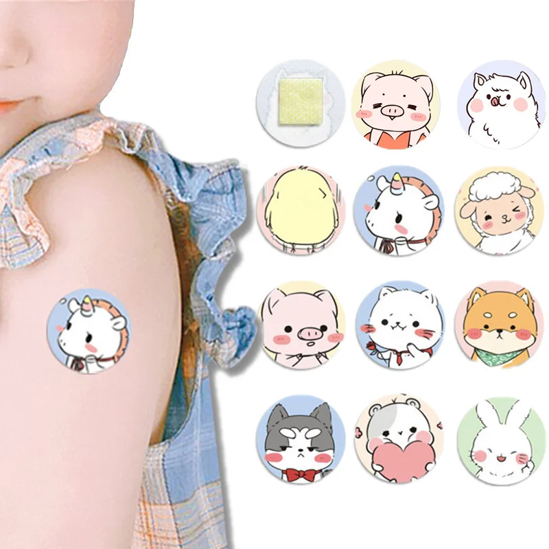 120 pz/set bambini bambini fascia rotonda aiuto siringa Vaccinum iniezione foro orifizio Patch cerotto bende adesive impermeabili