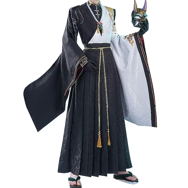 Antiquity Genshin Impact Xiao Cosplay Costume Kimono Uniform Shoes Wigs Boots Cosplay Anime Game Chinese Xiao Halloween Costumes