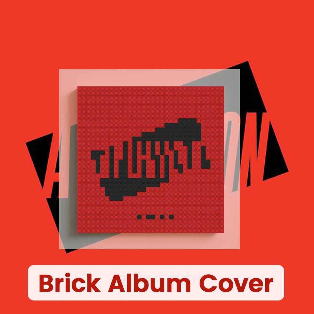 

C-Charlie Puth Attention Album Cover Pixel Art Building Blocks Poster Wall Decor Living Room Bedroom Poster Home Decoration Gift